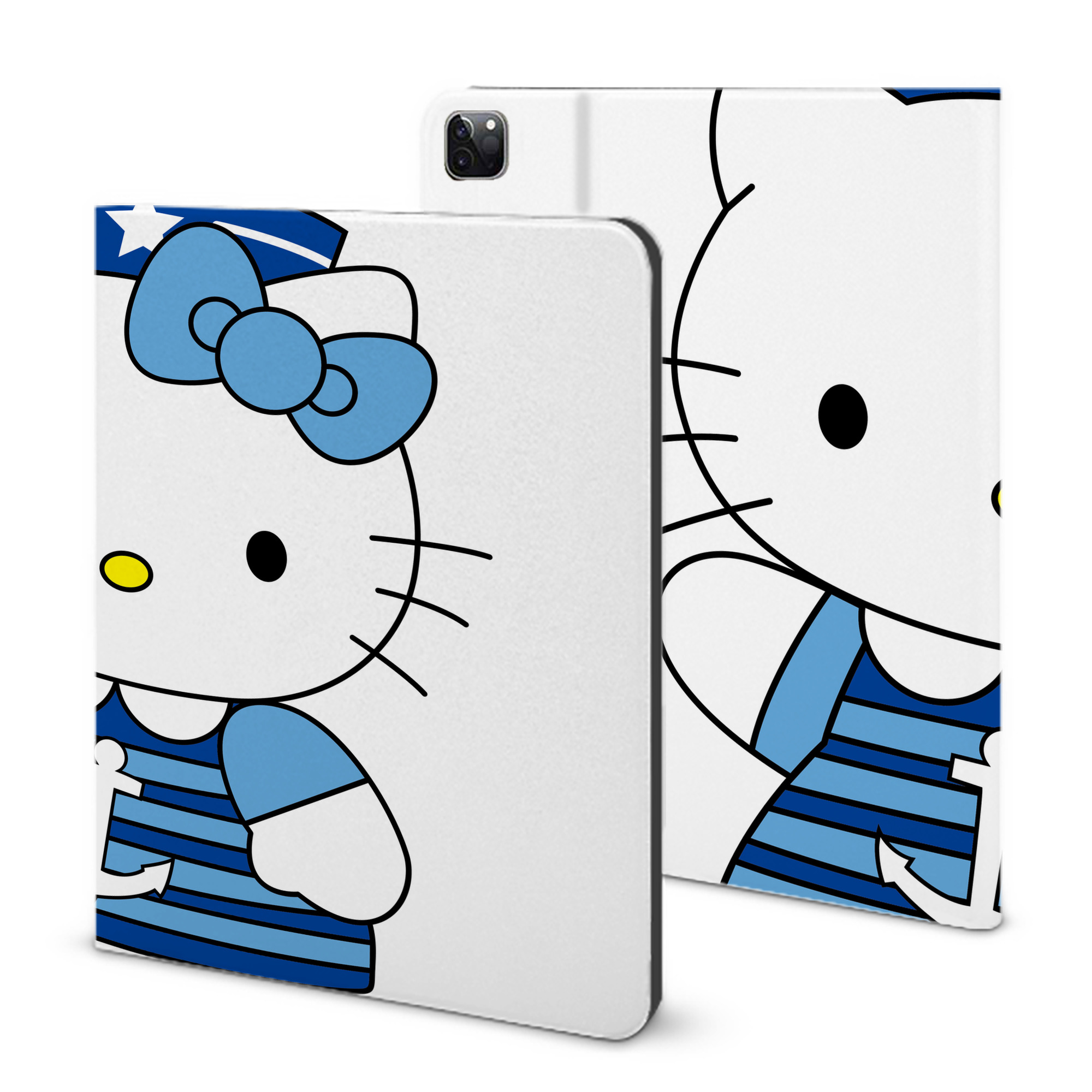 （画像用） Hello Kitty ハローキティ IPad ケース ブック型 PUレザー TPU 耐衝撃 軽量 薄型 ペン収納なし 全面保護 IPad 各モデル対応